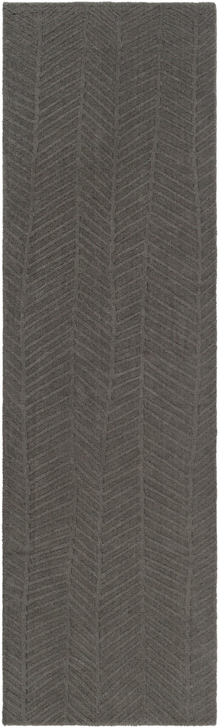 Taraash TRH-2304 Modern Wool Rug TRH2304-268 Charcoal 100% Wool 2'6" x 8'