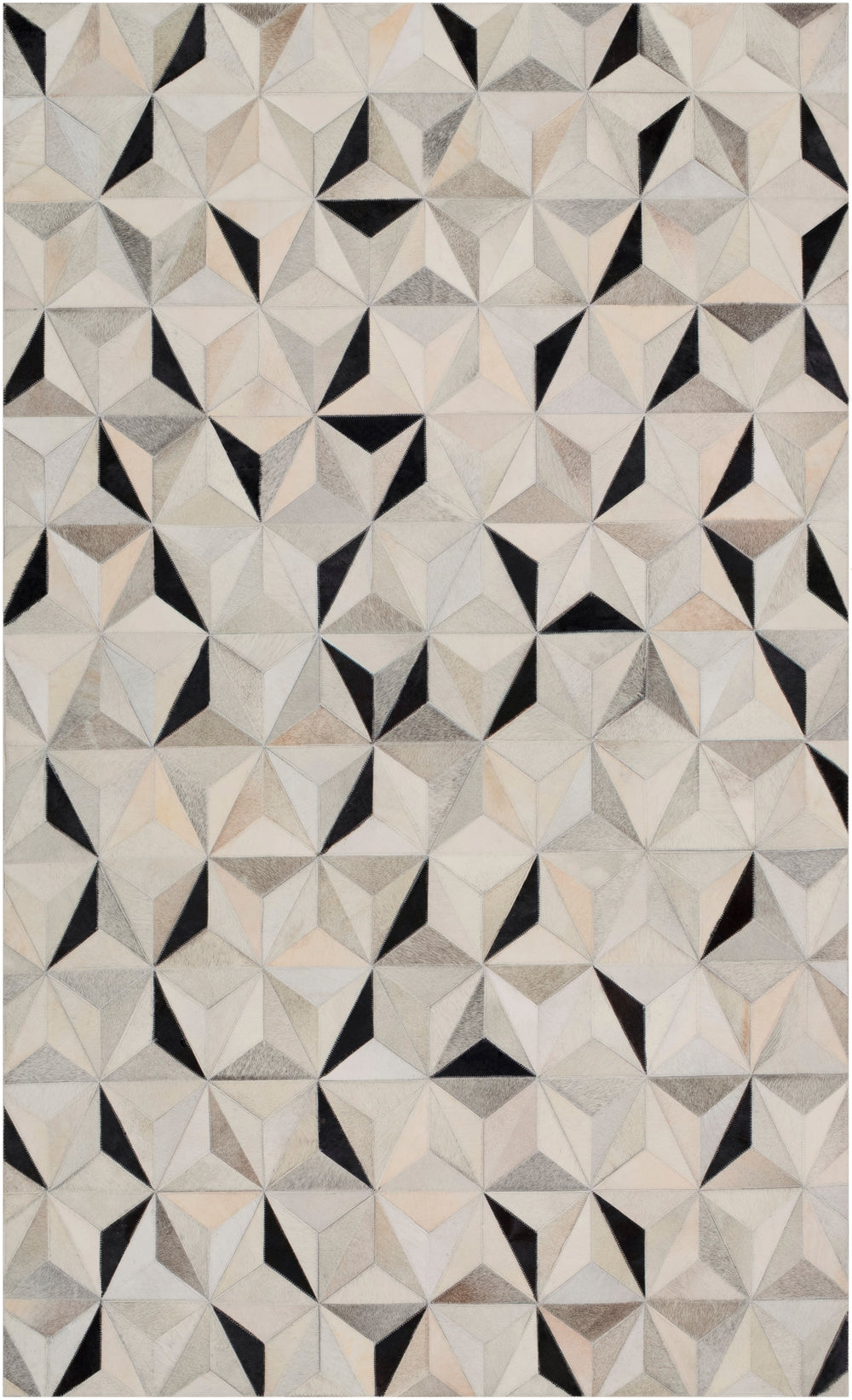 Trail TRL-1128 Modern Hair On Hide Rug TRL1128-912 Charcoal, Medium Gray, Light Gray 100% Hair On Hide 9' x 12'