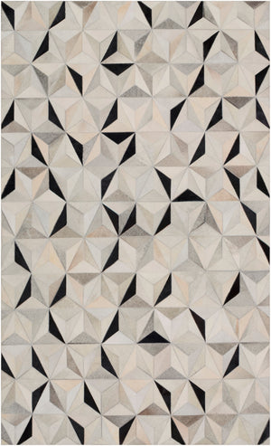 Trail TRL-1128 Modern Hair On Hide Rug TRL1128-58 Charcoal, Medium Gray, Light Gray 100% Hair On Hide 5' x 8'