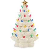 Treasured Traditions Ivory Light-Up Tree Figurine - Set of 2