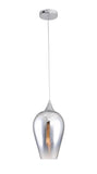 Bethel Chrome Single Pendant Lighting in Metal & Glass