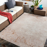 Costa Mesa TSA-1000 Modern Polyester, Polypropylene Rug TSA1000-82116 Burnt Orange, Peach, Taupe, Beige, Cream 60% Polyester, 40% Polypropylene 8'2" x 11'6"