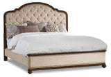 Hooker Furniture Leesburg Traditional-Formal King Upholstered Bed in Rubberwood Solids and Mahogany Veneers with Fabric 5381-90866