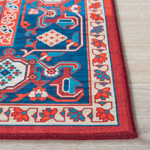 Safavieh Tucson 101 M/W S/R Power Loomed Traditional Rug Red / Blue 9' x 12'