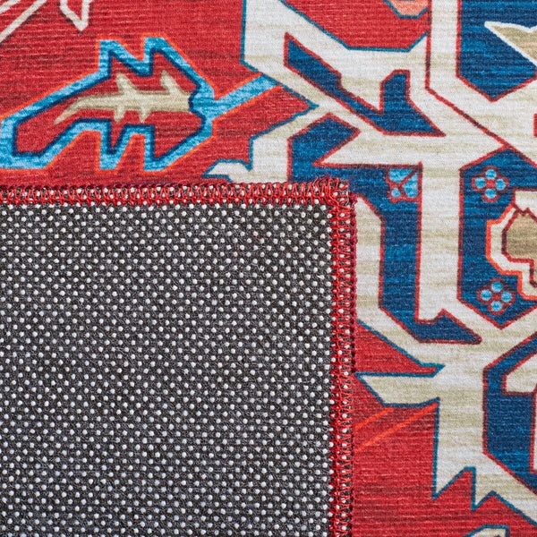 Safavieh Tucson 101 M/W S/R Power Loomed Traditional Rug Red / Blue 9' x 12'