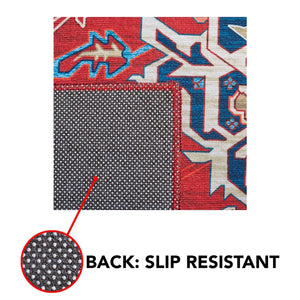 Safavieh Tucson 101 M/W S/R Power Loomed Traditional Rug Red / Blue 9' x 12'