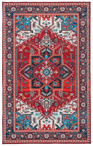Safavieh Tucson 101 M/W S/R Power Loomed Traditional Rug Red / Blue 9' x 12'