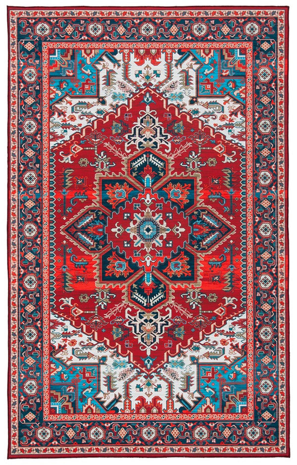 Safavieh Tucson 101 M/W S/R Power Loomed Traditional Rug Red / Blue 9' x 12'