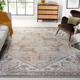 Safavieh Tucson 102 M/W S/R Power Loomed Traditional Rug Beige / Grey 8' x 8' Square