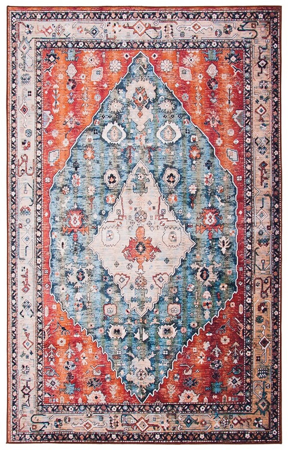 Safavieh Tucson 104 M/W S/R Power Loomed 100% Polyester Pile Traditional Rug TSN104B-9