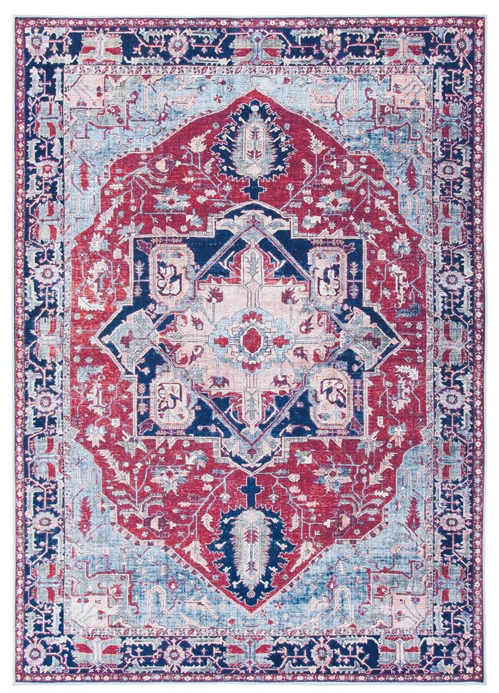 Safavieh Tucson 108 M/W S/R Power Loomed 100% Polyester Pile Traditional Rug TSN108Q-5SQ