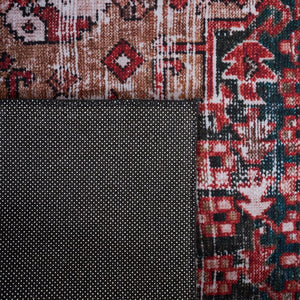 Safavieh Tucson 114 M/W S/R Power Loomed Traditional Rug Rust / Green 8' x 8' Square