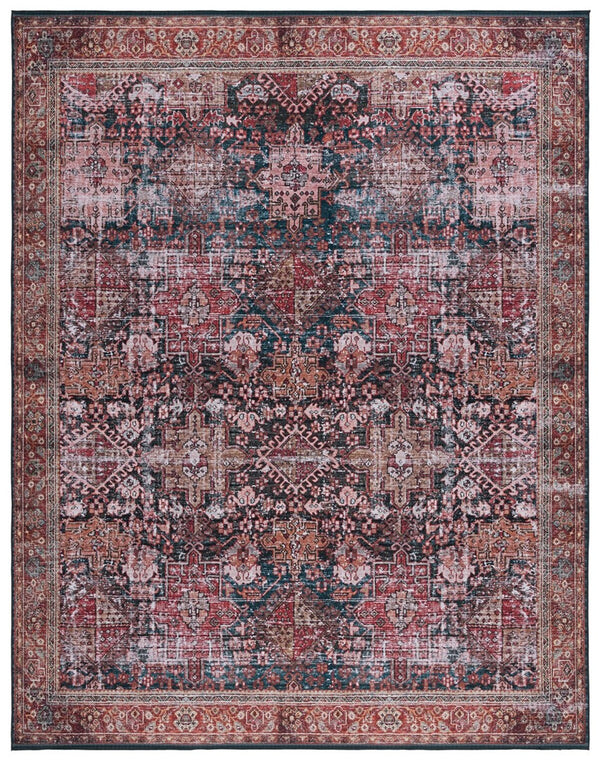 Safavieh Tucson 114 M/W S/R Power Loomed Traditional Rug Rust / Green 8' x 8' Square