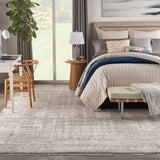 Nourison Nyle NYE06 Bohemian Machine Made Power-loomed Indoor only Area Rug Ivory Blue 12' x 15'9" 99446105974