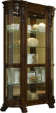 Pulaski Furniture Lighted Curved Front 4 Shelf Curio Cabinet in Maple Brown 102003-PULASKI 102003-PULASKI