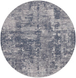 Nourison Rustic Textures RUS05 Painterly Machine Made Power-loomed Indoor Area Rug Grey 7'10" x round 99446835949