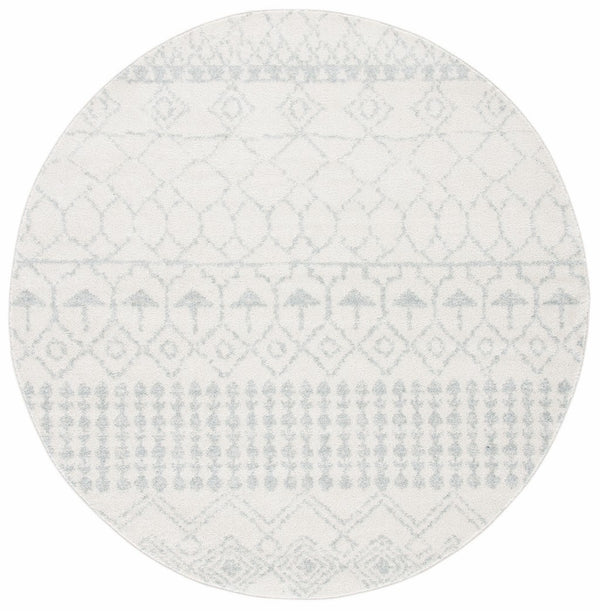 Tulum 229 Bohemian Power Loomed Polypropylene Pile Rug Ivory / Light Grey