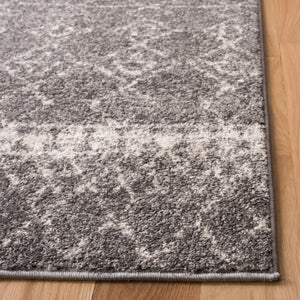 Tulum 229 Bohemian Power Loomed Polypropylene Pile Rug Grey / Ivory