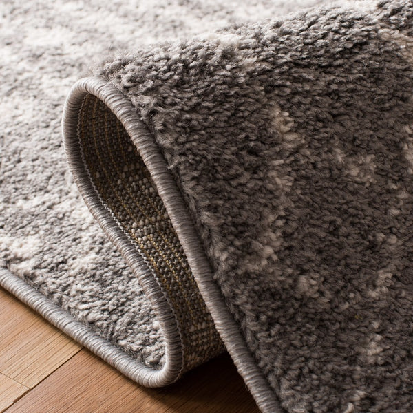 Tulum 229 Bohemian Power Loomed Polypropylene Pile Rug Grey / Ivory