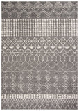 Tulum 229 Bohemian Power Loomed Polypropylene Pile Rug Grey / Ivory
