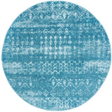 Tulum 240 Bohemian Power Loomed Polypropylene Pile Rug Turquoise / Blue