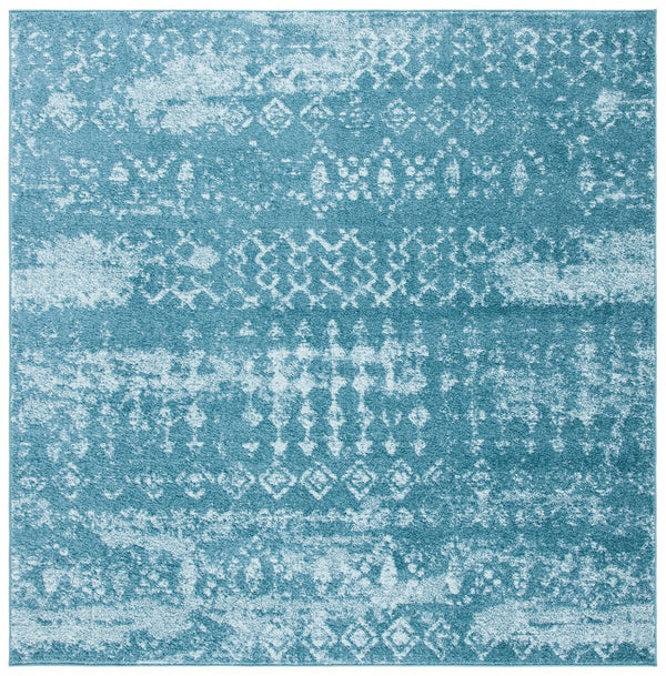 Tulum 240 Bohemian Power Loomed Polypropylene Pile Rug Turquoise / Blue