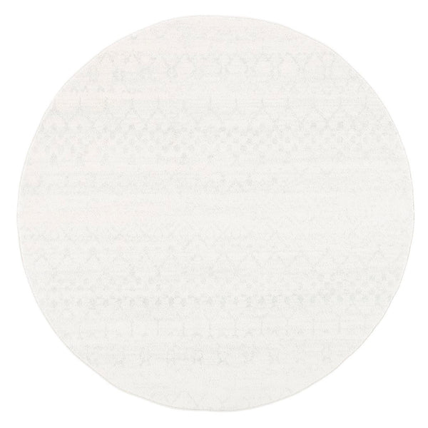 Tulum 249 Bohemian Power Loomed Polypropylene Pile Rug Ivory / Light Grey