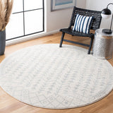 Tulum 262 Bohemian Power Loomed Polypropylene Pile Rug Ivory / Light Grey