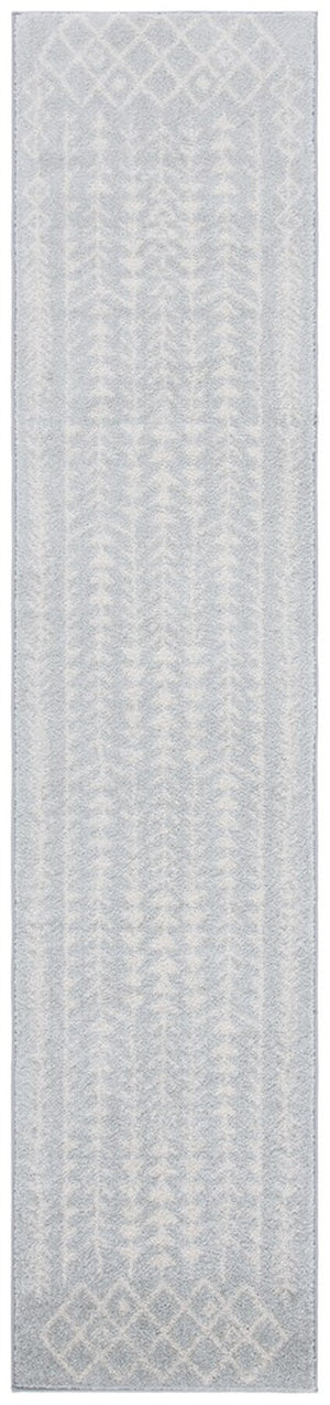 Tulum 262 Bohemian Power Loomed Polypropylene Pile Rug Light Grey / Ivory