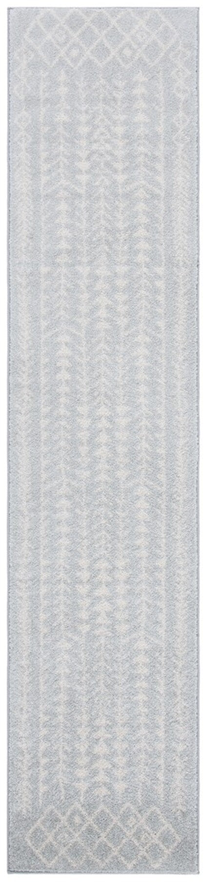 Tulum 262 Bohemian Power Loomed Polypropylene Pile Rug Light Grey / Ivory