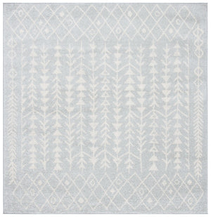 Tulum 262 Bohemian Power Loomed Polypropylene Pile Rug Light Grey / Ivory