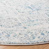 Tulum 264 Transitional Power Loomed Polypropylene Pile Rug Ivory / Turquoise