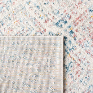 Tulum 264 Transitional Power Loomed Polypropylene Pile Rug Ivory / Terracotta