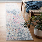 Tulum 264 Transitional Power Loomed Polypropylene Pile Rug Ivory / Dark Blue