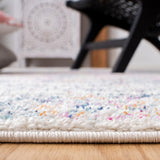 Tulum 264 Transitional Power Loomed Polypropylene Pile Rug Ivory / Dark Blue