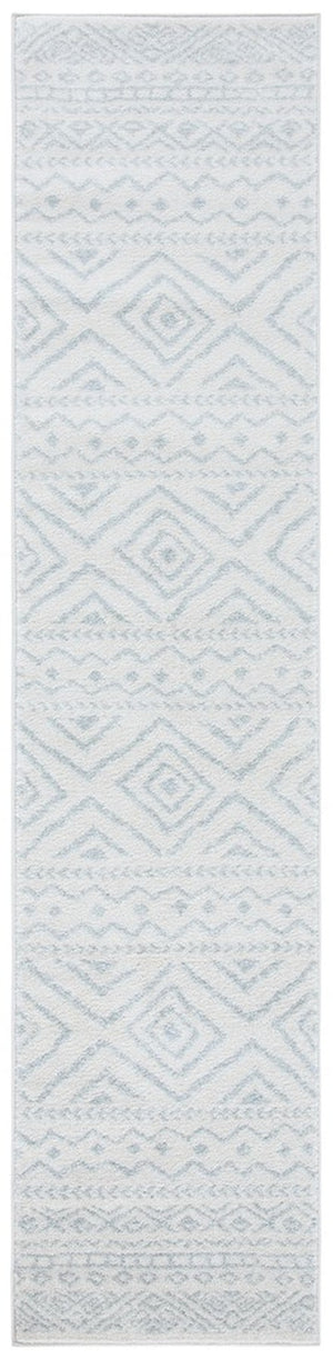Tulum 267 Bohemian Power Loomed Polypropylene Pile Rug Ivory / Light Grey