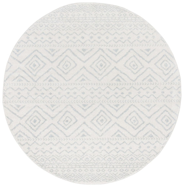Tulum 267 Bohemian Power Loomed Polypropylene Pile Rug Ivory / Light Grey