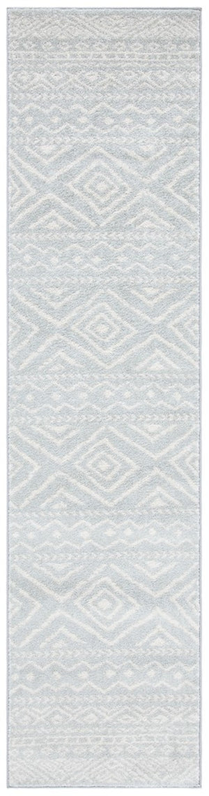Tulum 267 Bohemian Power Loomed Polypropylene Pile Rug Light Grey / Ivory