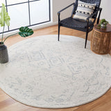 Tulum 268 Bohemian Power Loomed Polypropylene Pile Rug Ivory / Light Grey