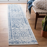 Tulum 268 Bohemian Power Loomed Polypropylene Pile Rug Ivory / Navy