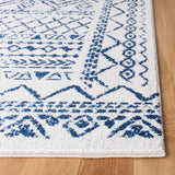 Tulum 268 Bohemian Power Loomed Polypropylene Pile Rug Ivory / Navy