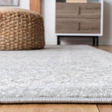 Tulum 268 Bohemian Power Loomed Polypropylene Pile Rug Light Grey / Ivory