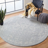 Tulum 268 Bohemian Power Loomed Polypropylene Pile Rug Light Grey / Ivory