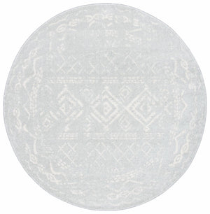 Tulum 268 Bohemian Power Loomed Polypropylene Pile Rug Light Grey / Ivory