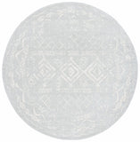 Tulum 268 Bohemian Power Loomed Polypropylene Pile Rug Light Grey / Ivory