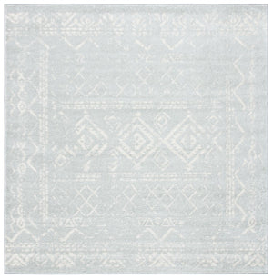 Tulum 268 Bohemian Power Loomed Polypropylene Pile Rug Light Grey / Ivory