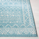 Tulum 268 Bohemian Power Loomed Polypropylene Pile Rug Turquoise / Ivory