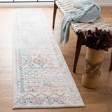 Tulum 268 Bohemian Power Loomed Polypropylene Pile Rug Ivory / Turquoise