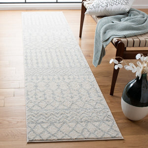 Tulum 270 Bohemian Power Loomed Polypropylene Pile Rug Ivory / Light Grey