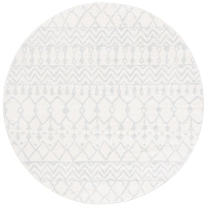 Tulum 270 Bohemian Power Loomed Polypropylene Pile Rug Ivory / Light Grey